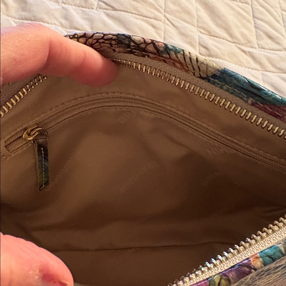 Brahmin Colorful Croc-Embossed Leather Bag - Picture 10 of 10